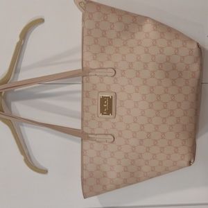 Two piece Bebe faux leather tote bag